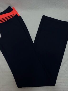 lululemon athletica Black Leggings with Bright Coral Accent
